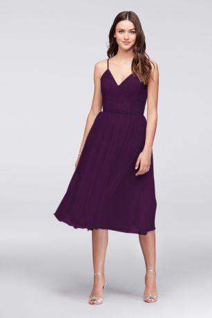 wine colored tea length dresses