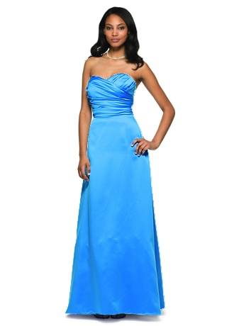 Marlow Satin Corset Ball Gown with Slit