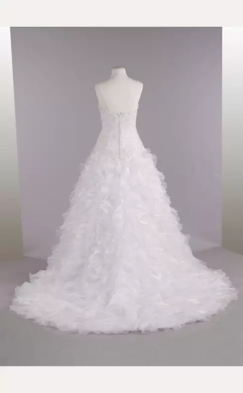 Tulle and Organza Ball Gown with Beaded Lace Image 2