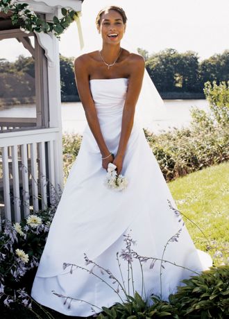 Asymmetrical wedding hotsell dress davids bridal