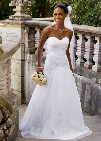 organza sweet heart wedding dress