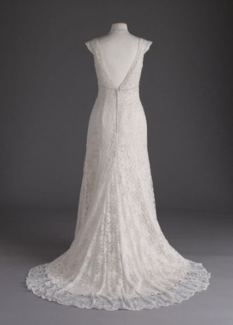 All over beaded cheap lace trumpet wedding dress