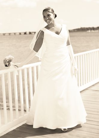 David's bridal gray top dress