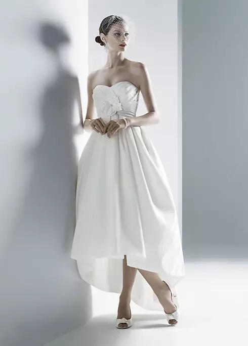 Sweetheart Draped Bodice Strapless Faille Gown Image 1