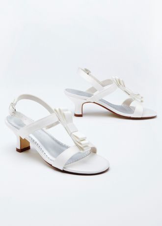 Satin T-strap Sandal with Bow Image