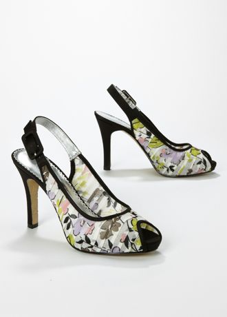 ASOS DESIGN Wide Fit Note knotted platform heeled sandals in black floral |  ASOS