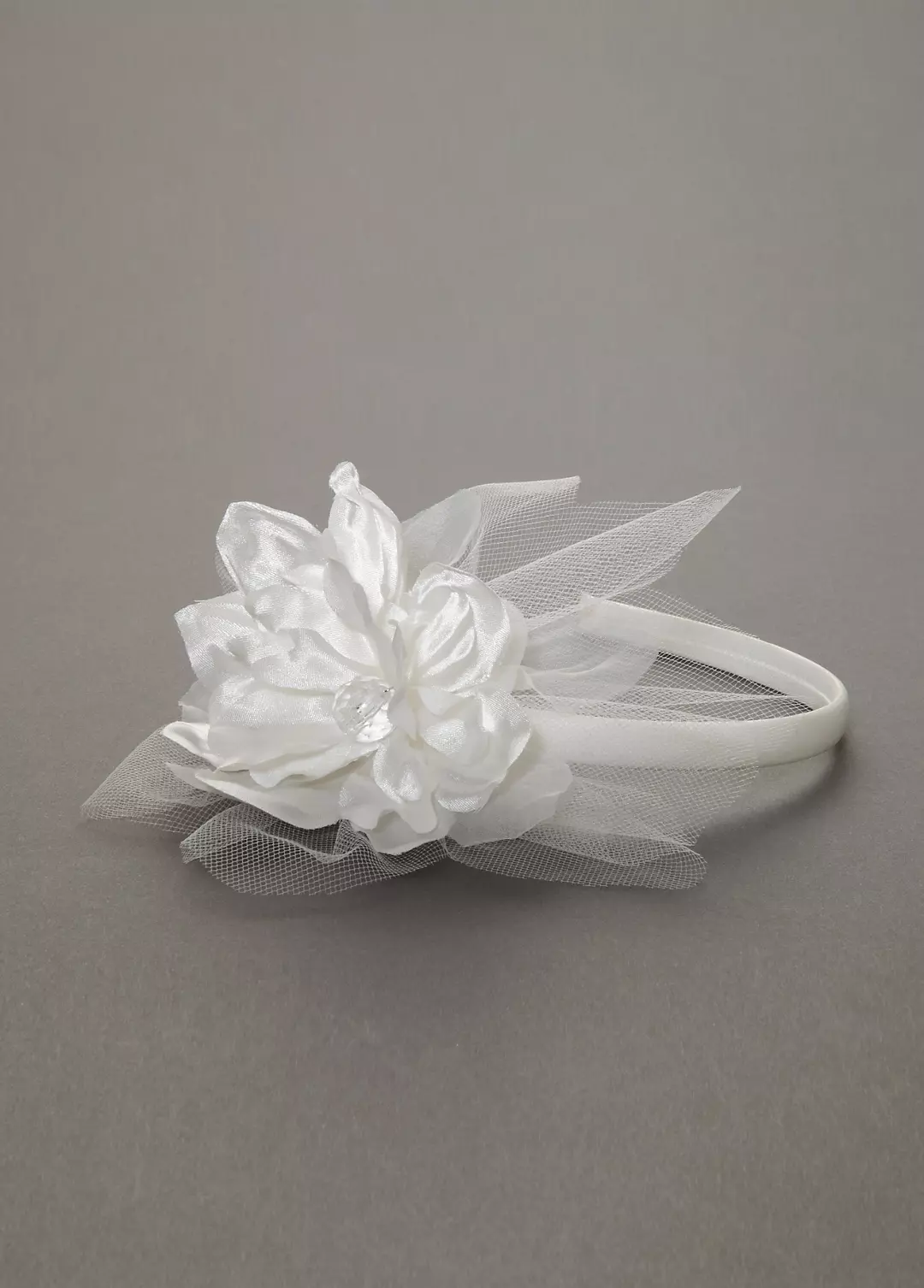 Flower Girl Headband with Flower and Tulle Pouf Image