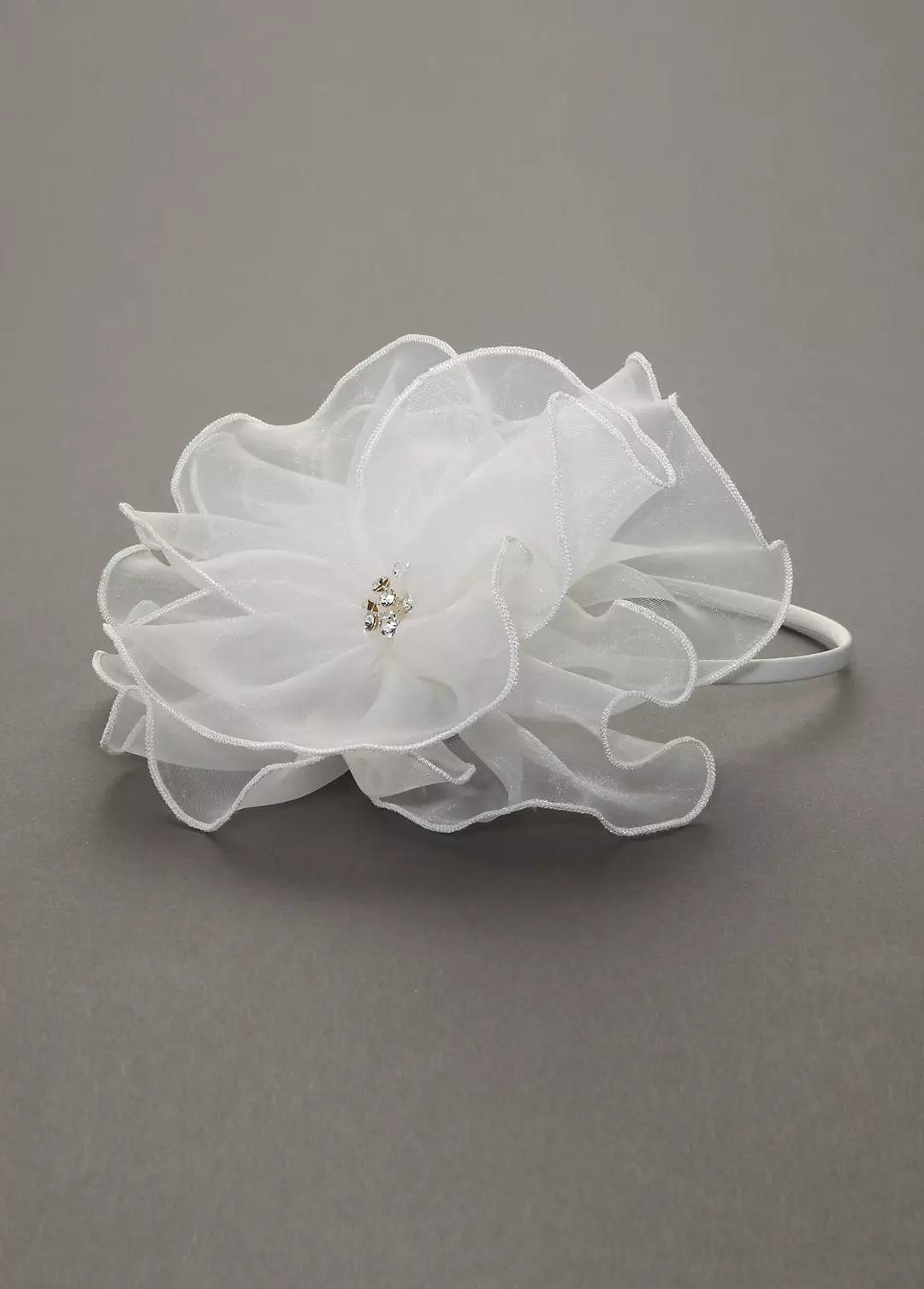 Headband with Side Fabric Pouf and Crystal Spray Image