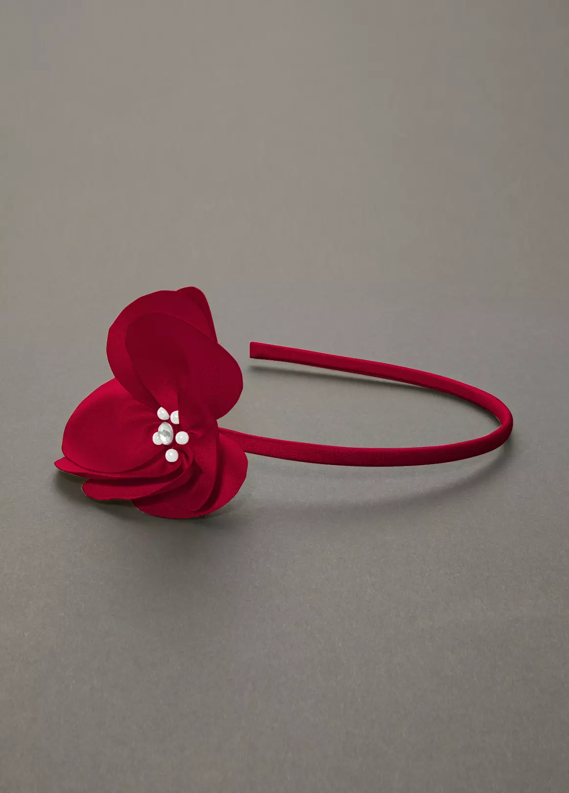 Fabric Flower Headband with Jewel Center Image
