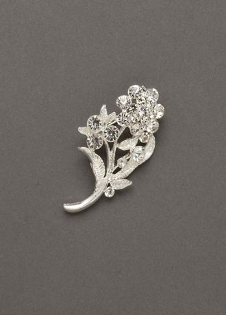 Vintage Crystal Flower Pin Image