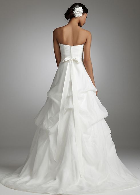 Sweetheart Organza Gown with Pick Up Skirt  Image 3