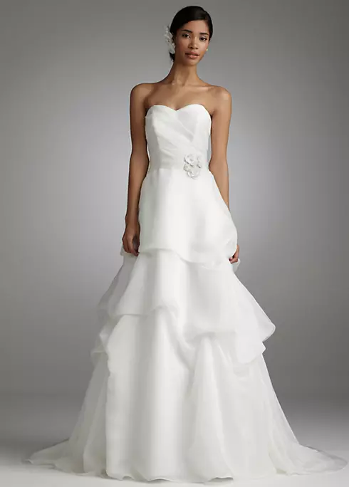 Sweetheart Organza Gown with Pick Up Skirt  Image 1