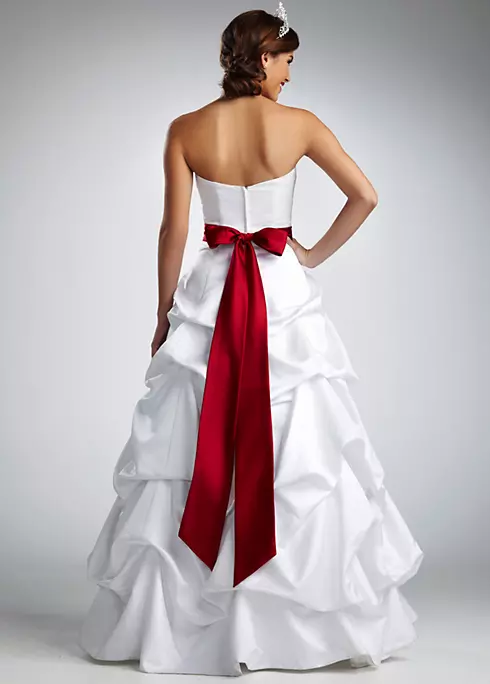 Strapless Satin Pick Up Ball Gown Image 2