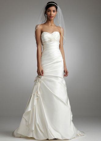 As Is Satin Mermaid Gown with Side Bow | David's Bridal