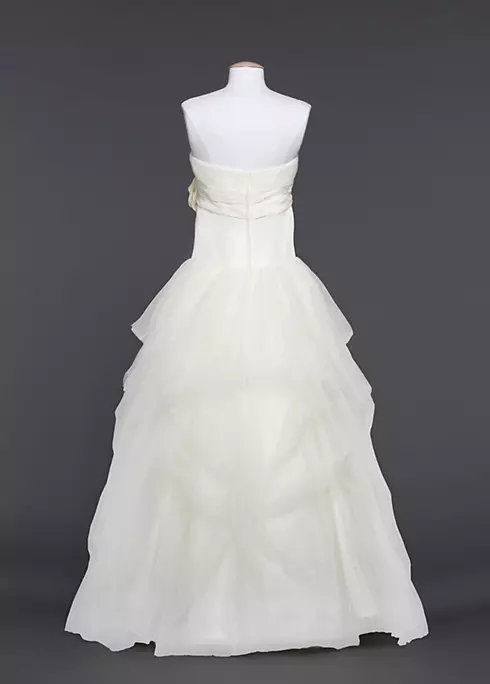 Taffeta Ball Gown with Layered Tulle Skirt Image 2