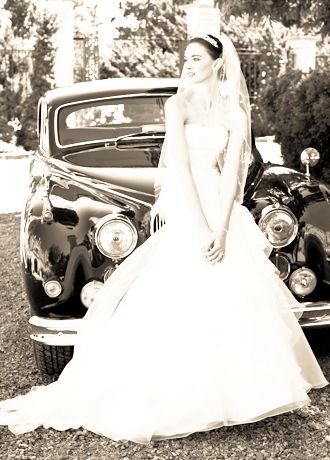 Organza Split Front A-Line with Bodice Detail Image