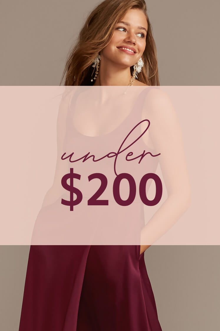 bride in dress with under $200 overlay