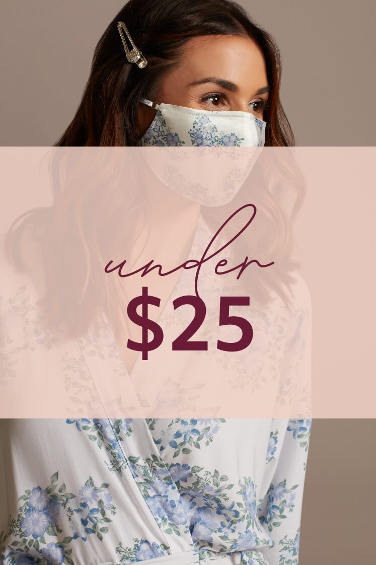 robes hanging on a rack with under $25 overlay
