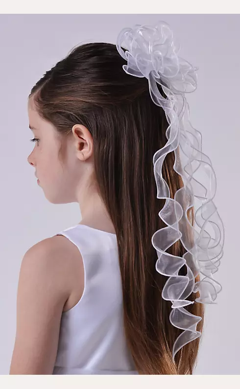 Organza Floret and Twirly Ribbon Comb Image 1