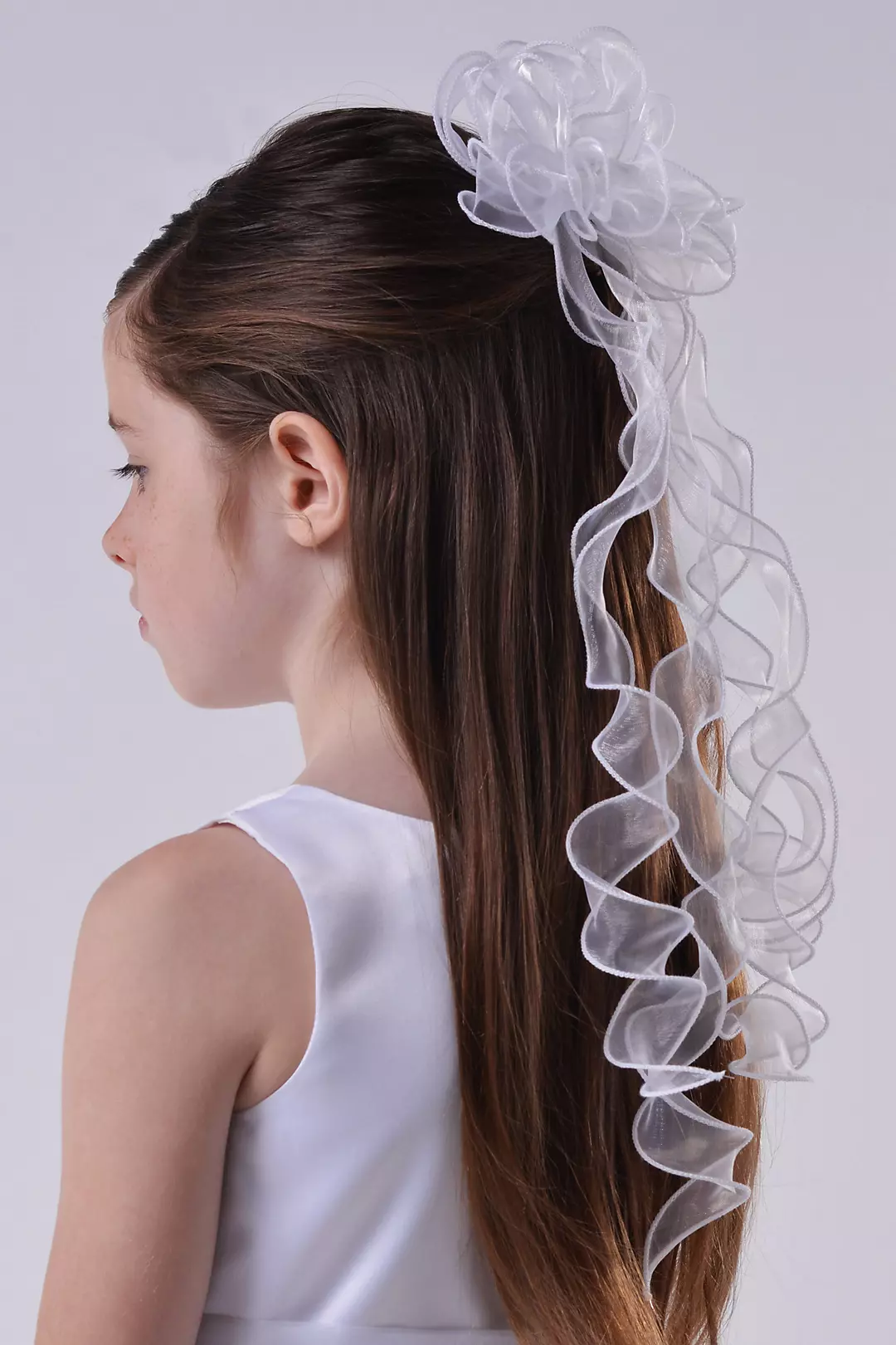 Organza Floret and Twirly Ribbon Comb Image